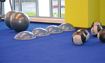 Fitness area for core building