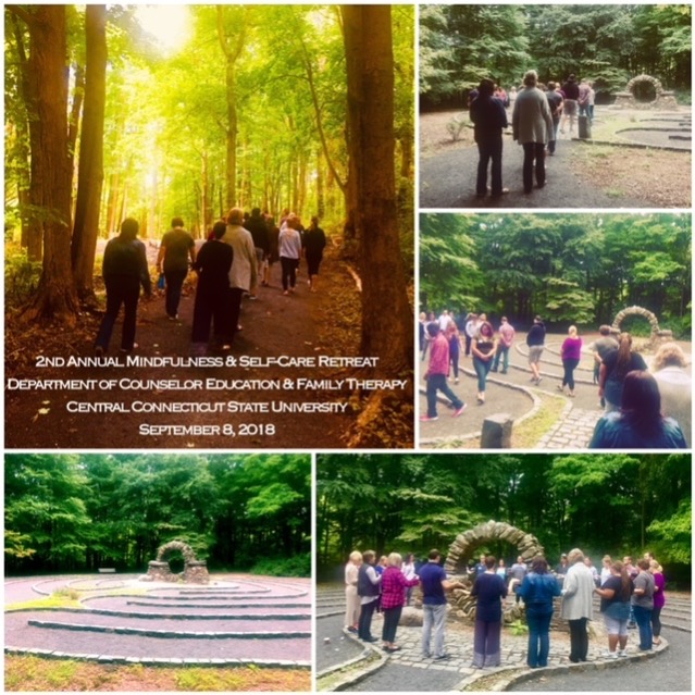 Collage of photos from the Forum for Contemplative Practice