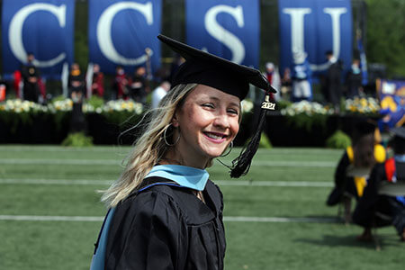 Student with graduation cap