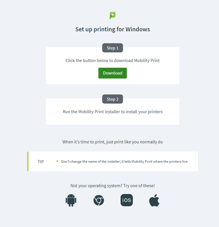 Wireless Printing with PaperCut Mobility Print