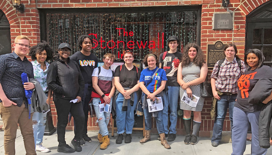 LGBT Center Students at Stonewall