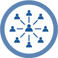 icons of people connected to each other