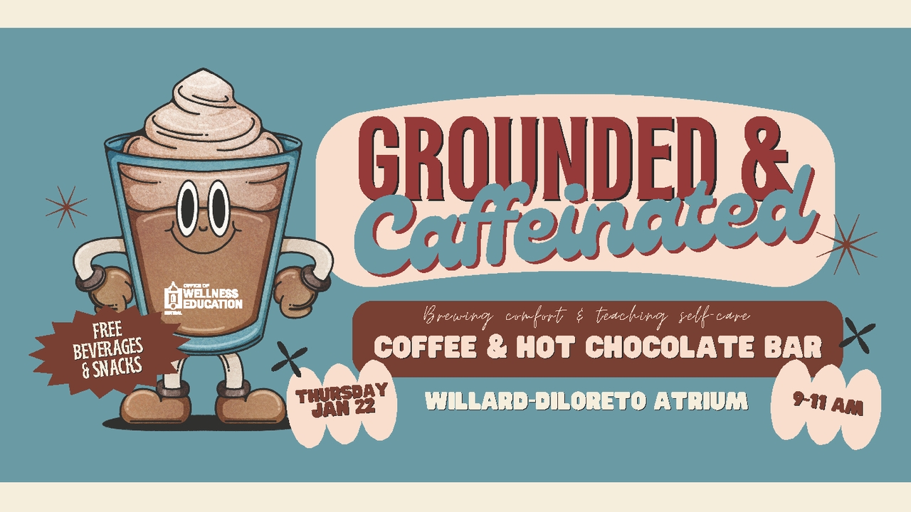 grounded and caffeinated event poster