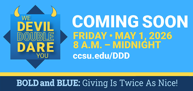 Devil Double Dare Graphic with text: Bold and Blue giving is twice as nice! Coming soon Friday May 1, 2026