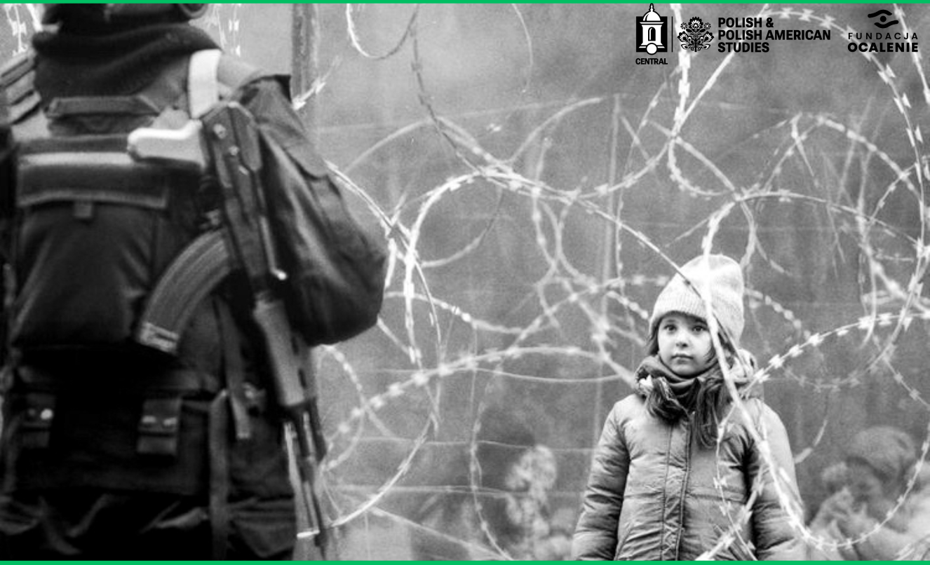 A still from Agnieszka Holland's award-winning black-and-white film, "Green Border." (2023)