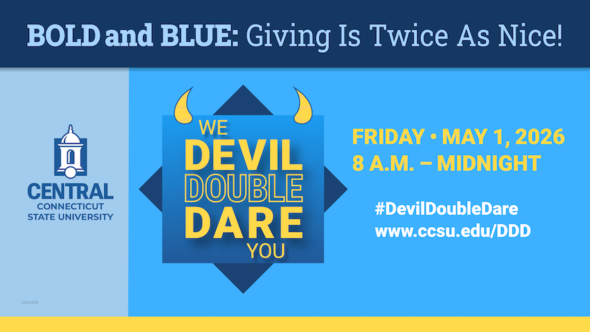 Devil Double Dare Graphic with text: Bold and Blue giving is twice as nice! Coming soon Friday May 1, 2026