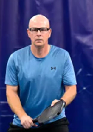 Scott Trevethan playing pickleball