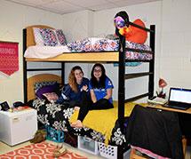 Students in residence hall