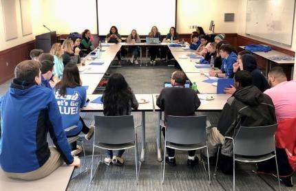 IRC members sitting around table
