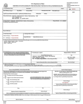 a filled in example of the DS-2019 form