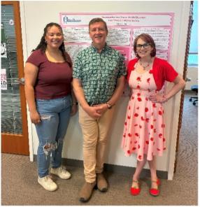 Dr. Day with Emma Farrow and Katy Sakash