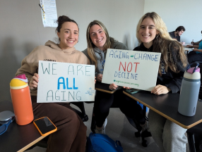 Students in a Gerontology course