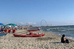 small boat on the beach