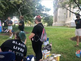 LGBT Center Students at a Rally at the State Capitol