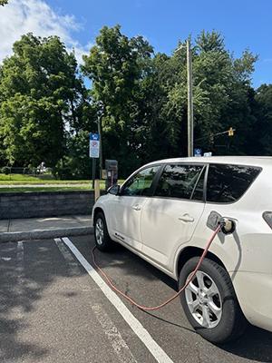 Car at EV Charger