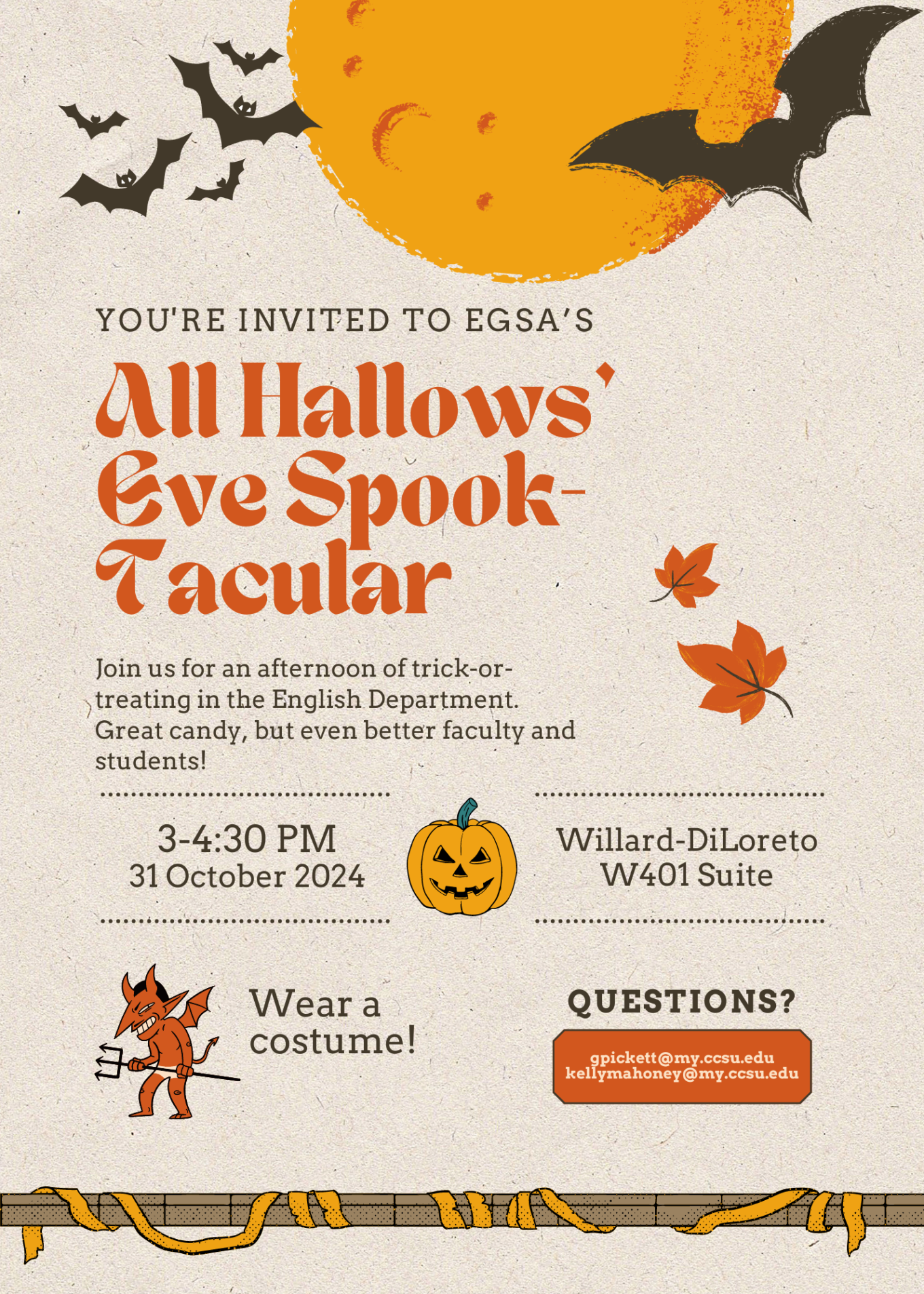 English Department - All Hallows' Eve Spook Tacular