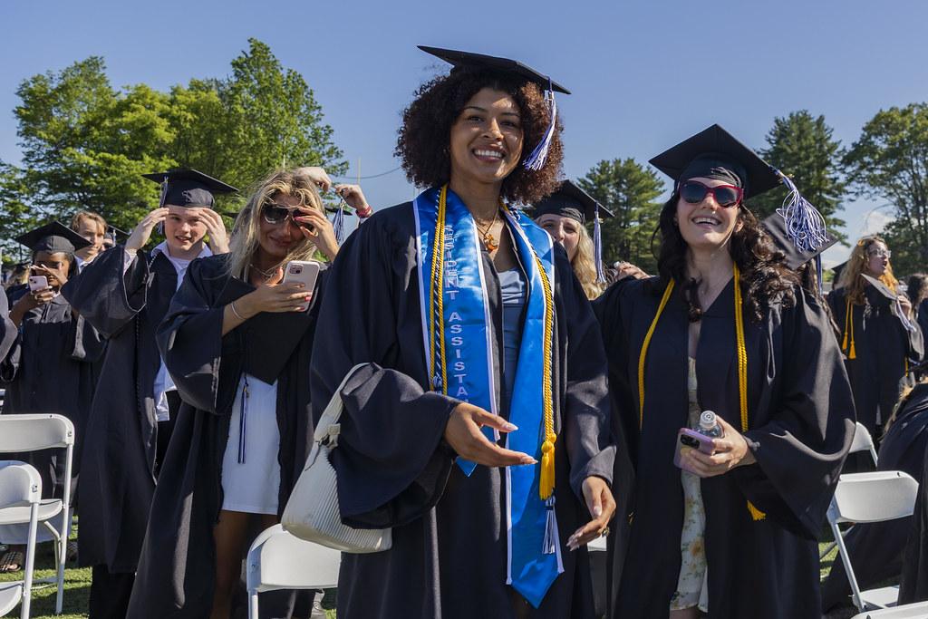 Students at Central Connecticut State University's commencement ceremony on May 17.