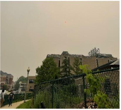 Canadian Smoke event (see tiny red sun above)