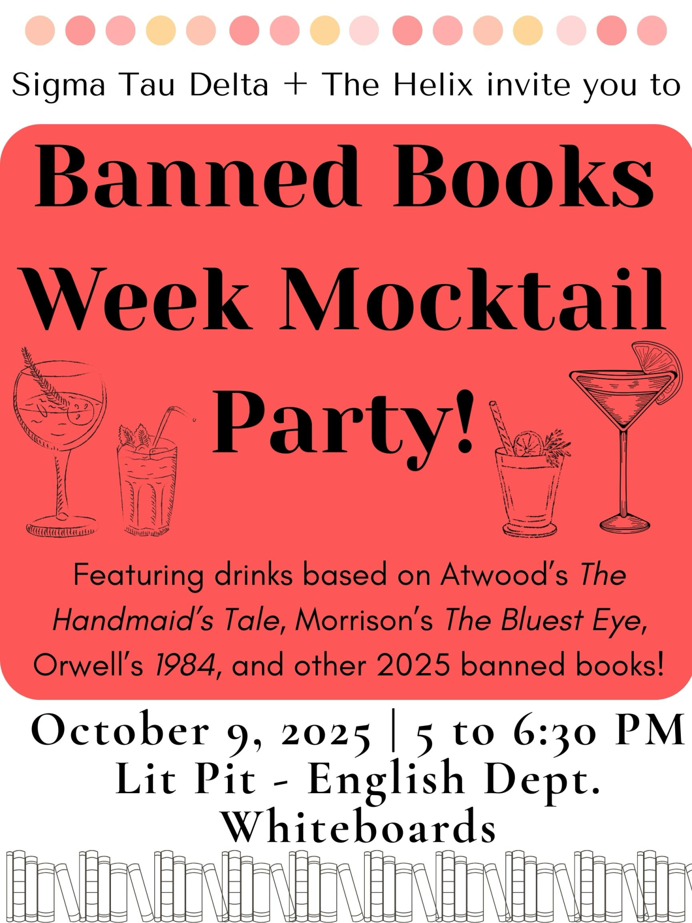 Banned Books Week Mocktail Party Flyer