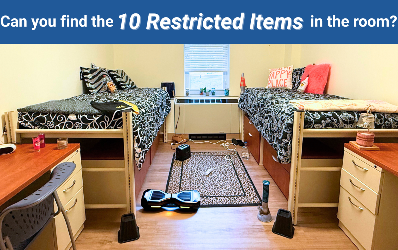 room with restricted items
