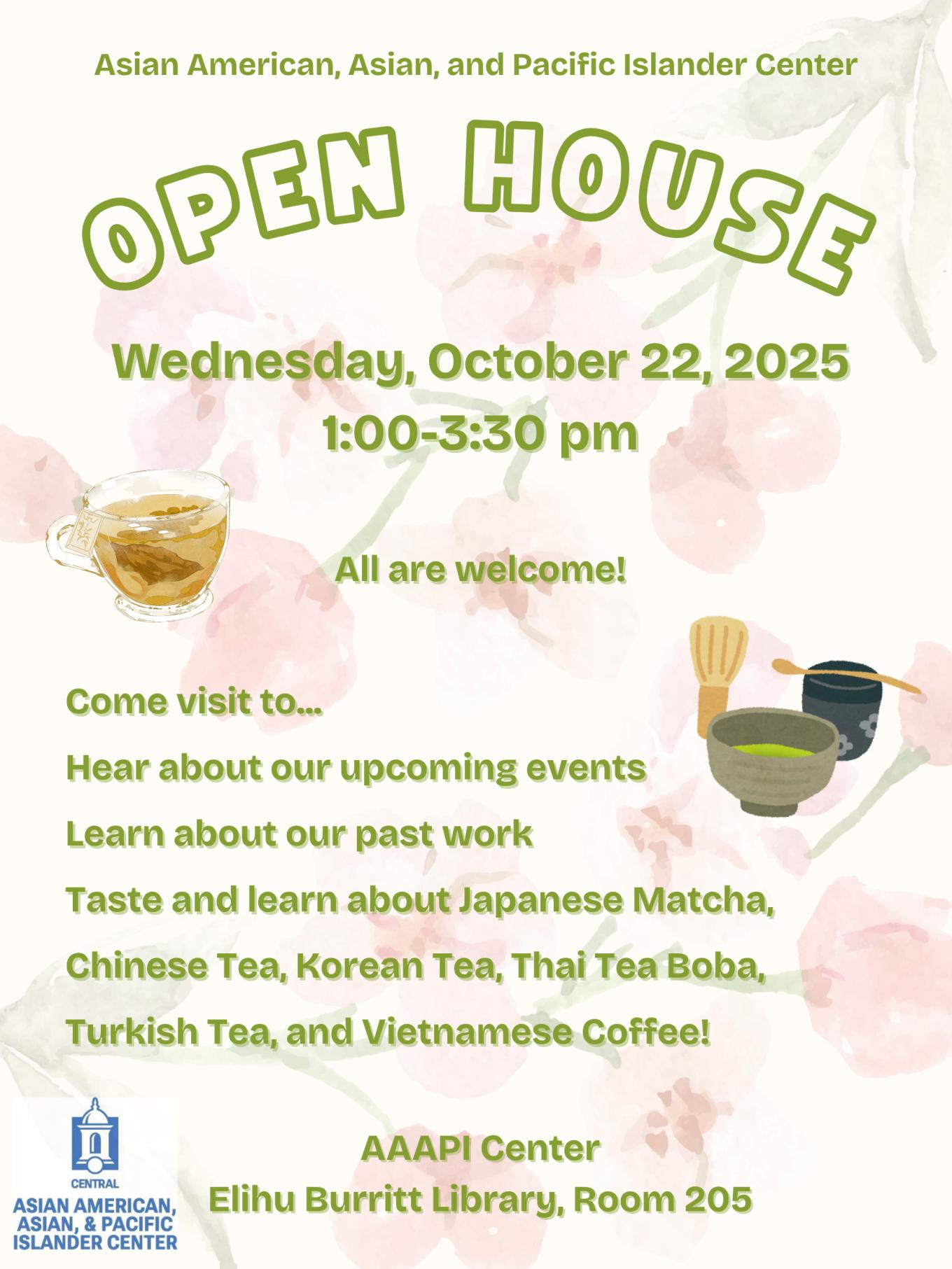 AAAPI open house event flyer