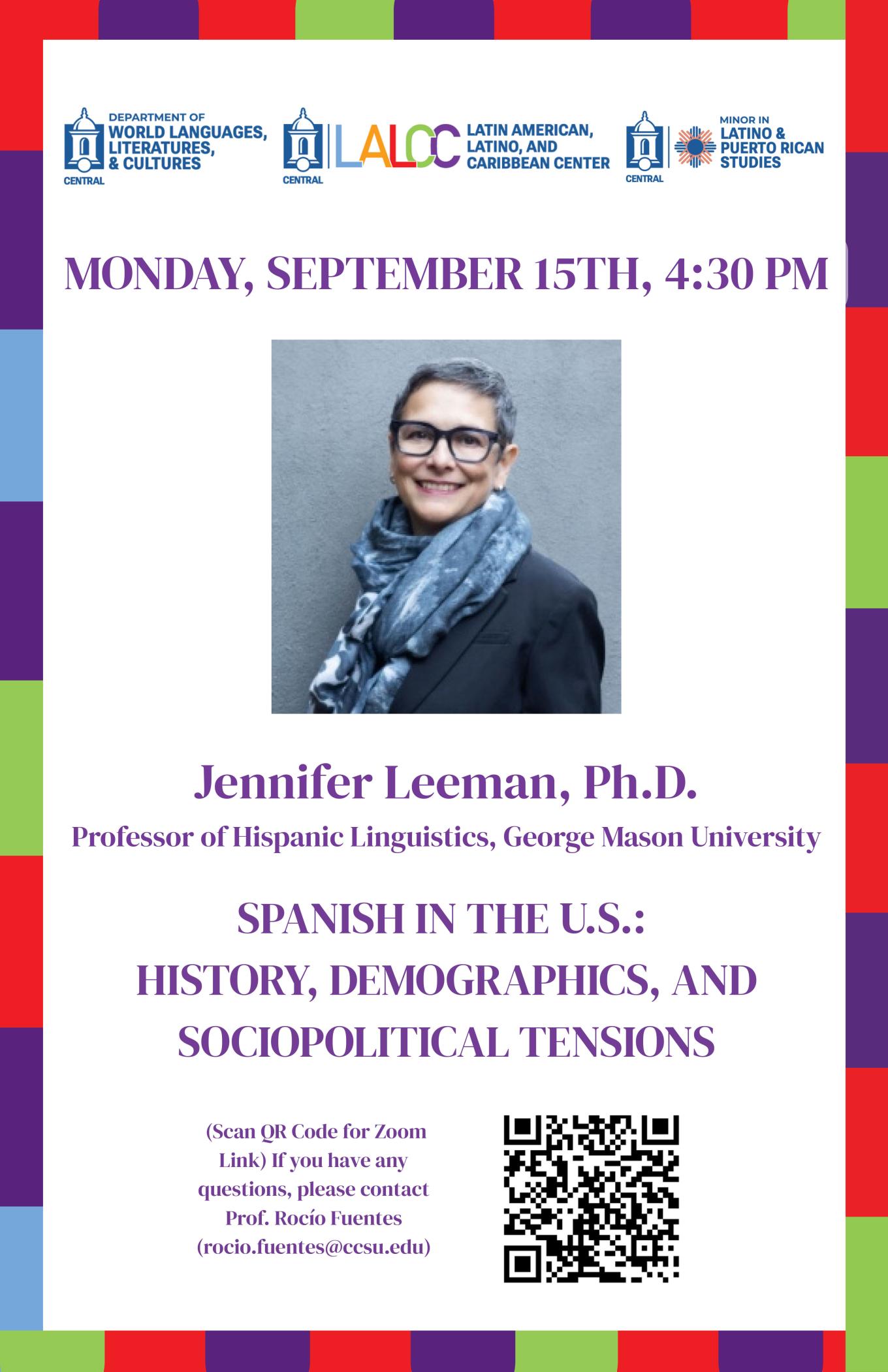 Flyer for Event about Spanish in the US