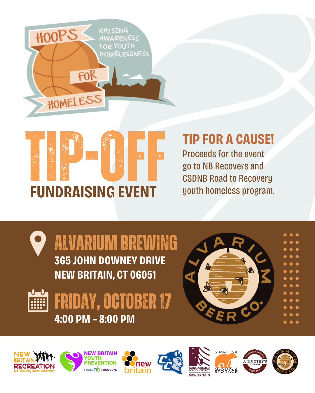 Tip-Off fundraising event flyer