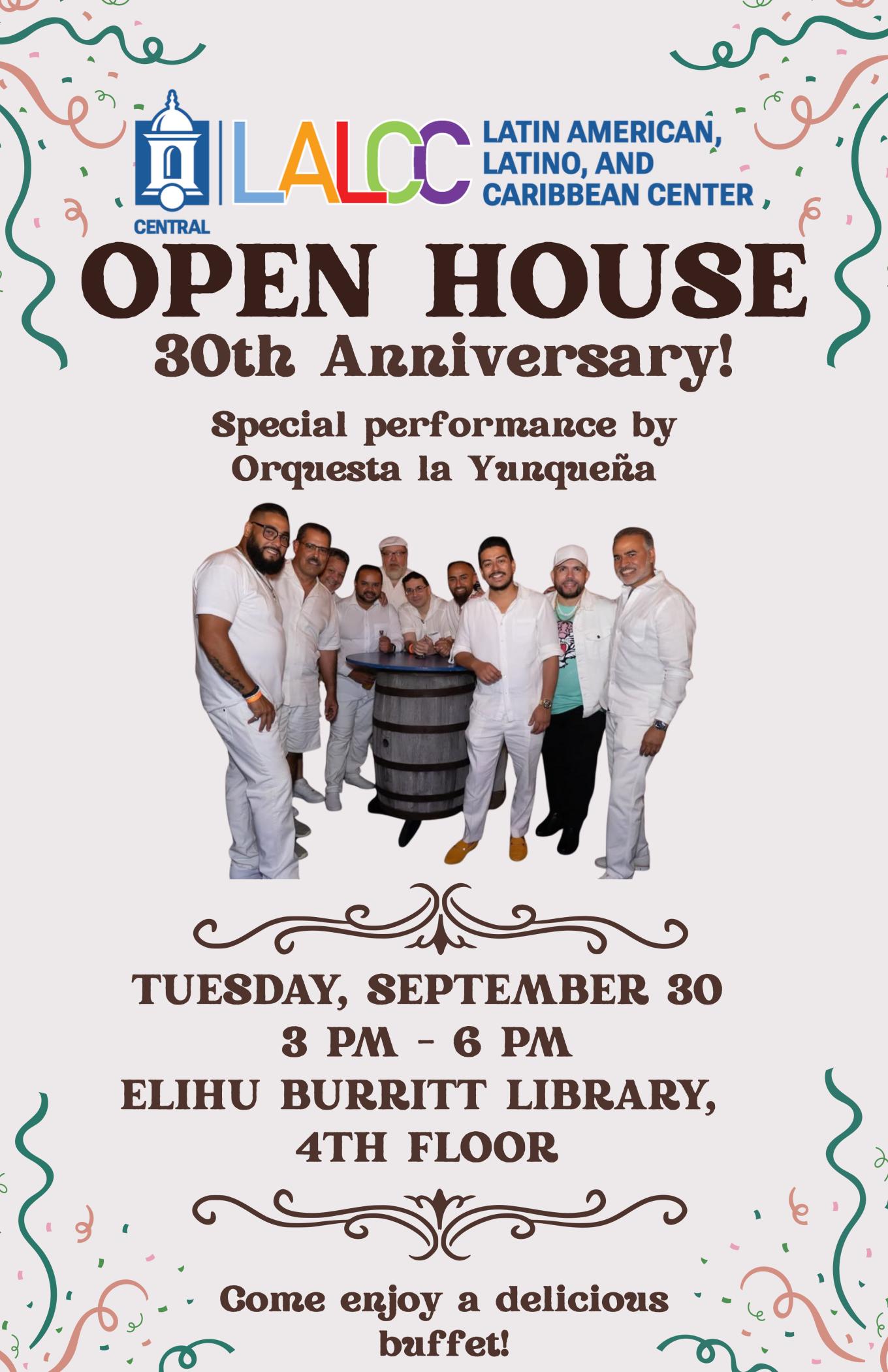Flyer for LALCC Open House Event