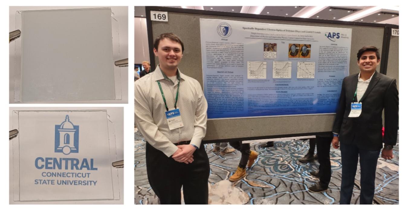 Physics Students presenting a research poster