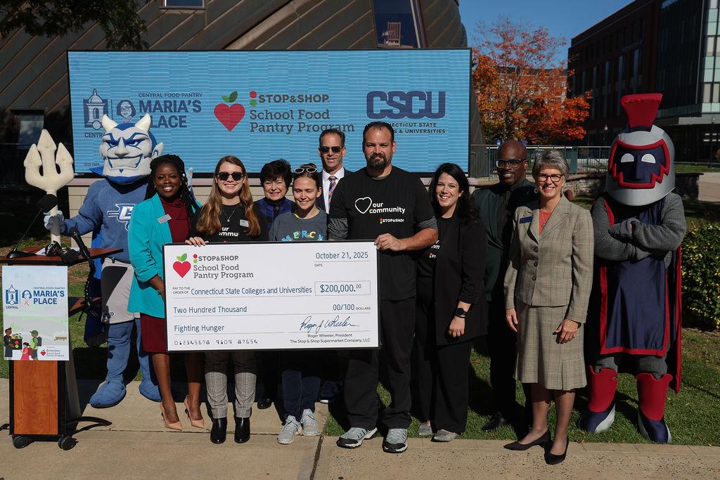Check donation group shot with CSCU and Stop & Shop leaders