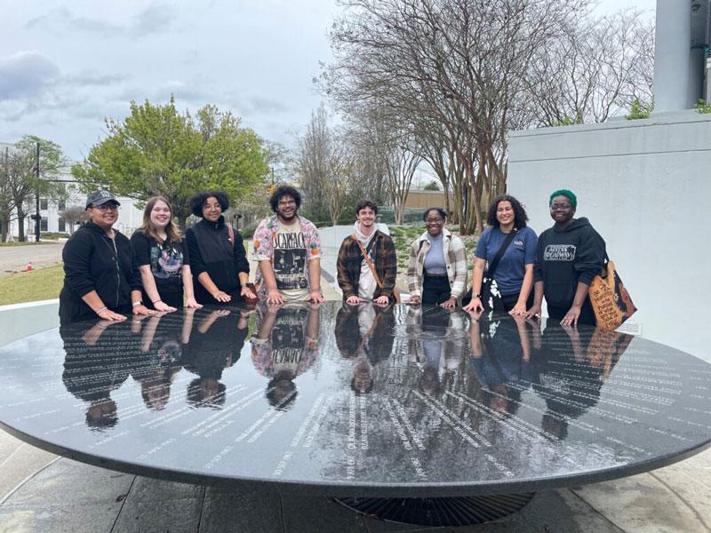 Students at round table