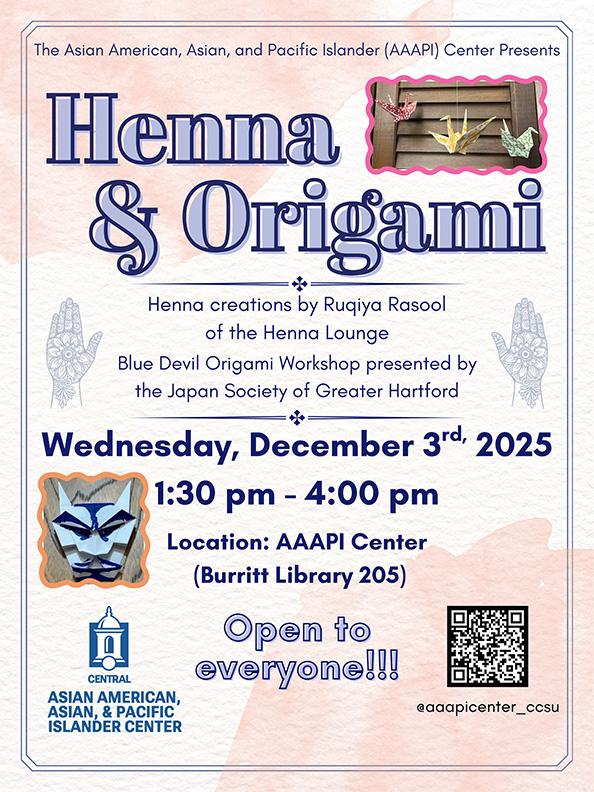 Henna and Origami event flyer