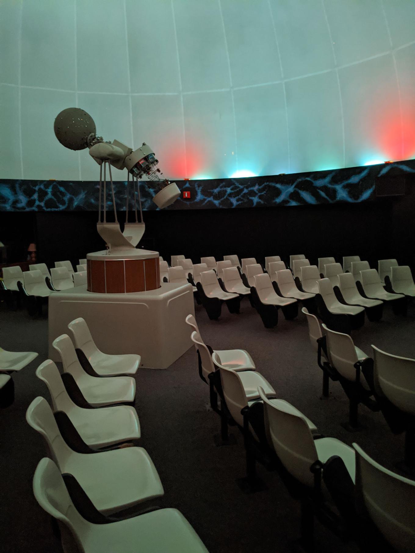 empty planetarium with spherical projector