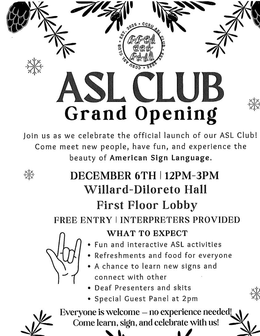 ASL Club grand opening poster