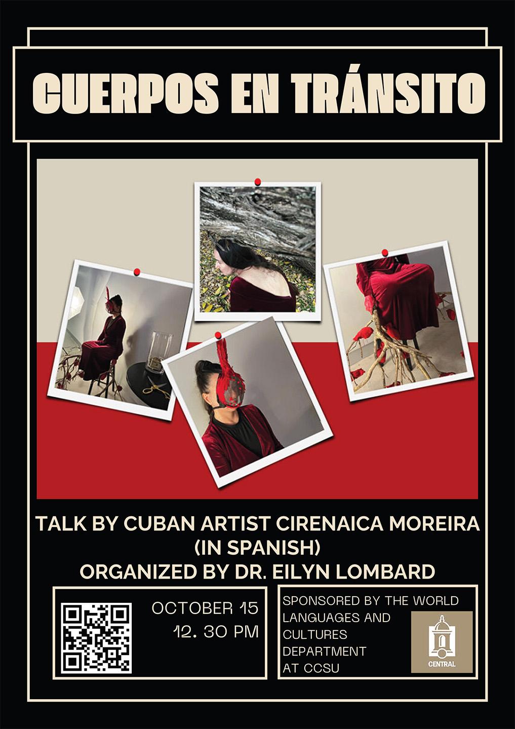 Guerpos en transito - talk by a cuban artist poster