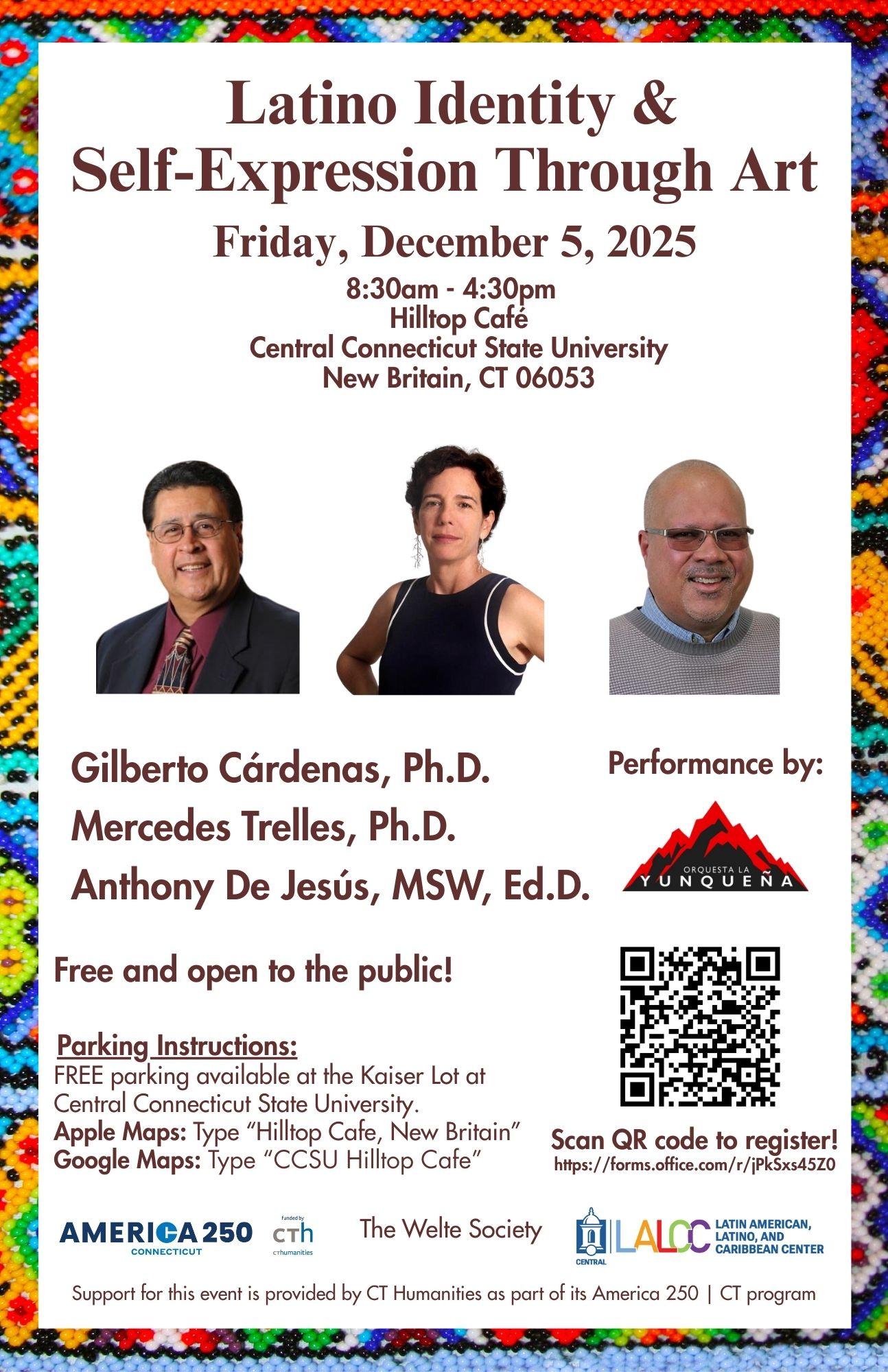 Poster for Latino Identity & Self-Expression Through Art conference