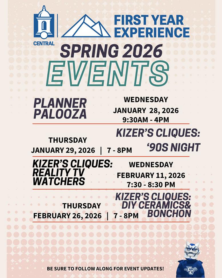 First year experience spring 2026 events listing flyer 1