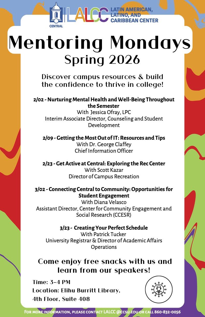 LALCC Mentoring Mondays Event Flyer 