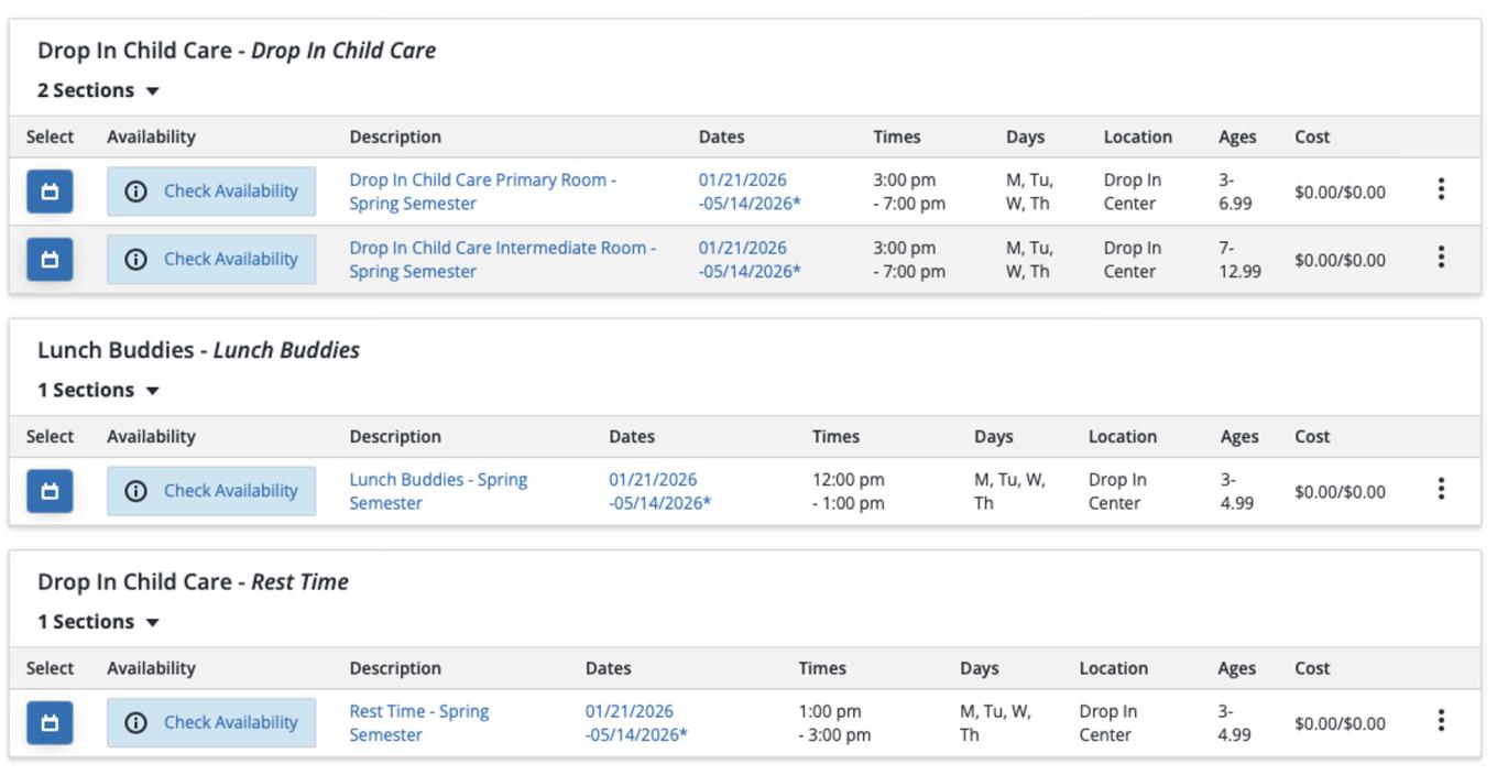 RecTrac reservation instructions visual guide