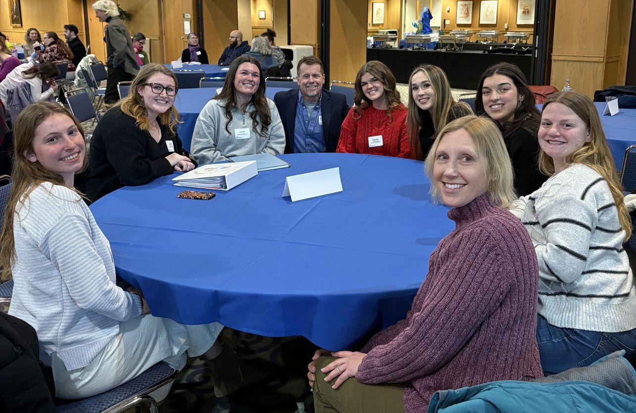 Student teachers sit in Alumni Hall at Central