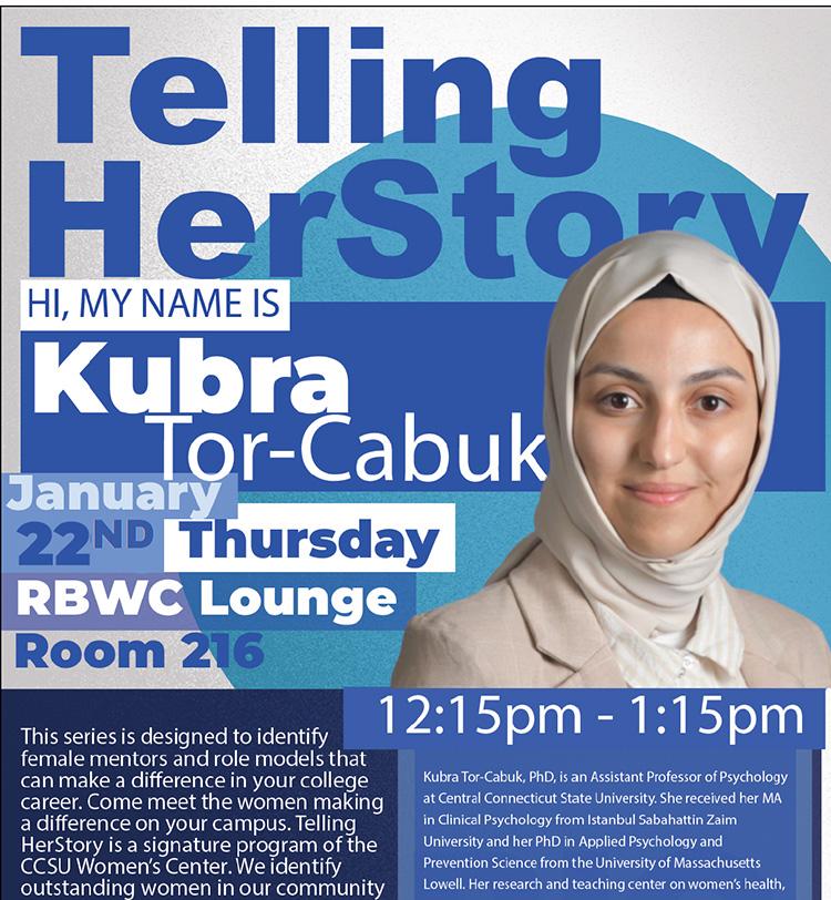 Telling her story - Kubra Tor-Cabuck flyer