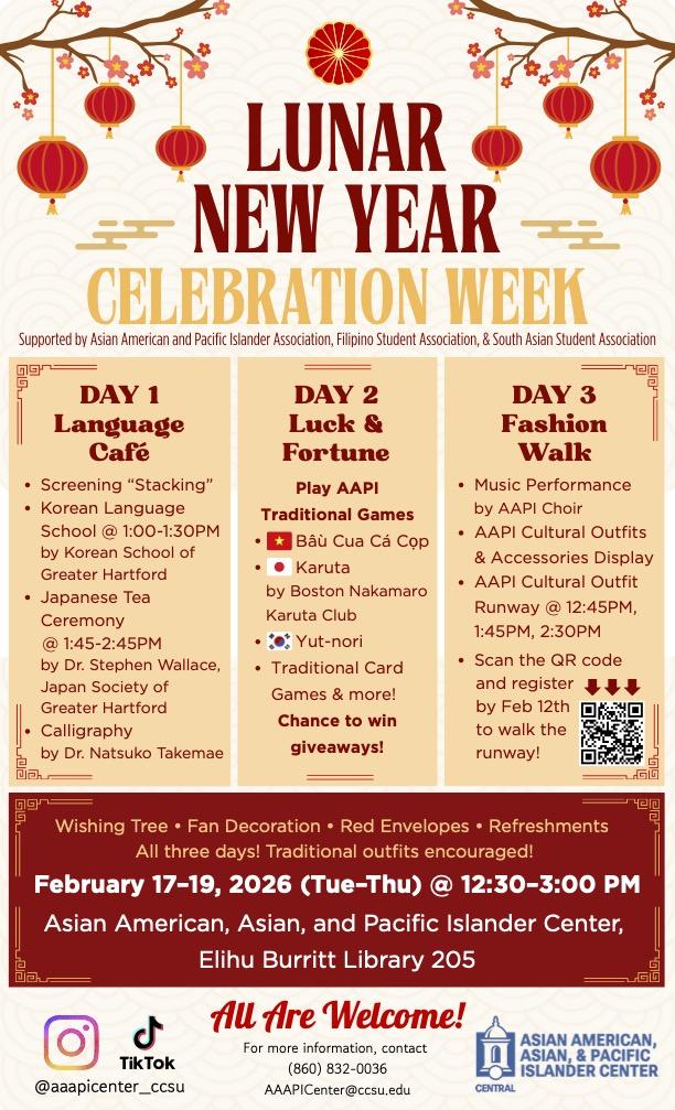 2026 AAAPI Center Lunar New Year Celebration Week poster
