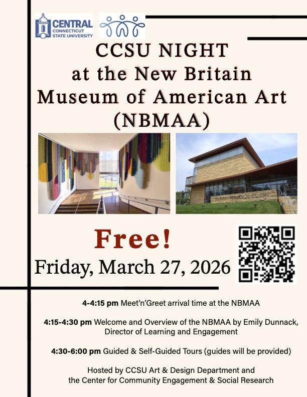 Night at the New Britain Museum of American Art Event Flyer