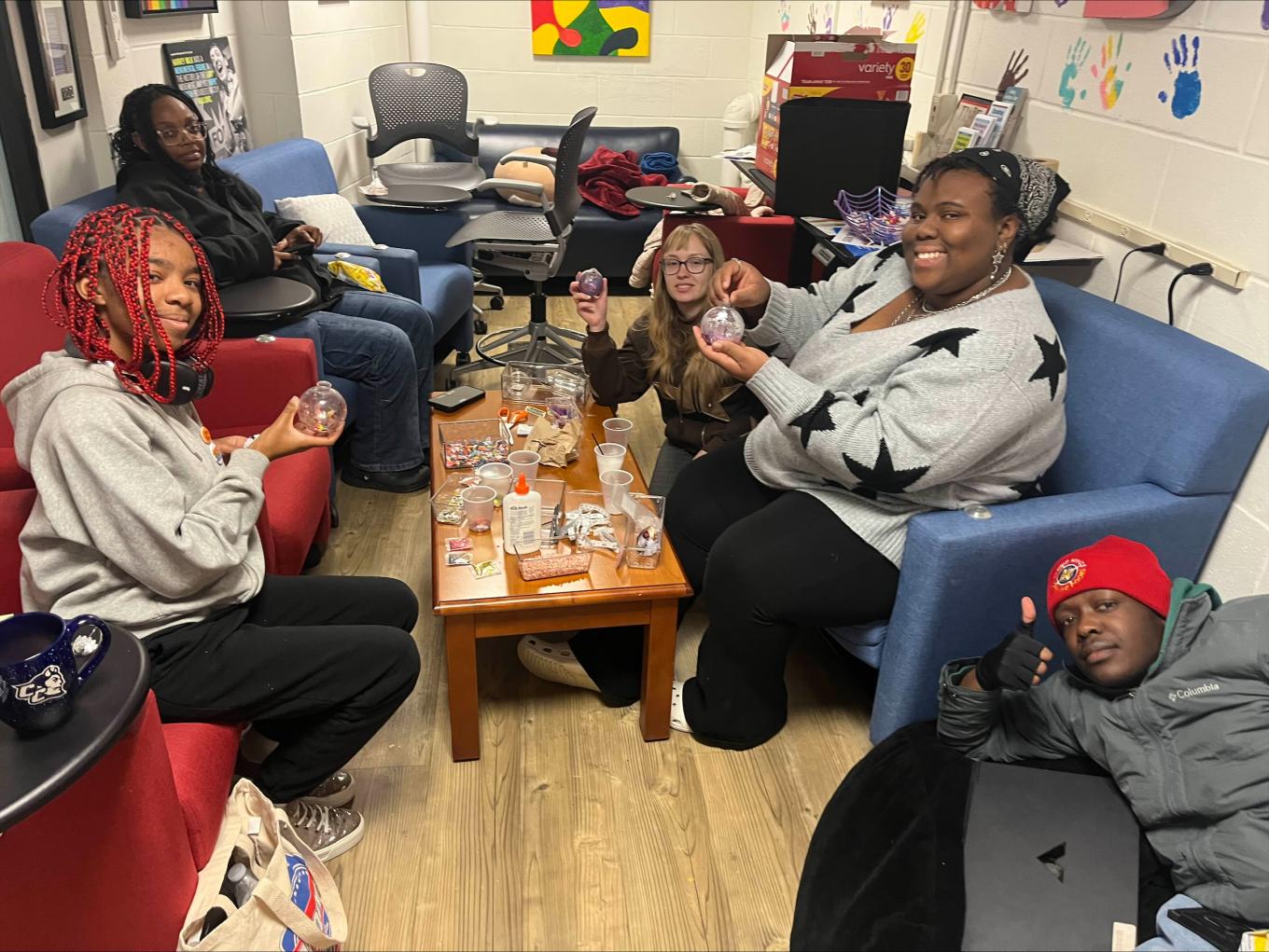 Image of Students at the Crafting Session