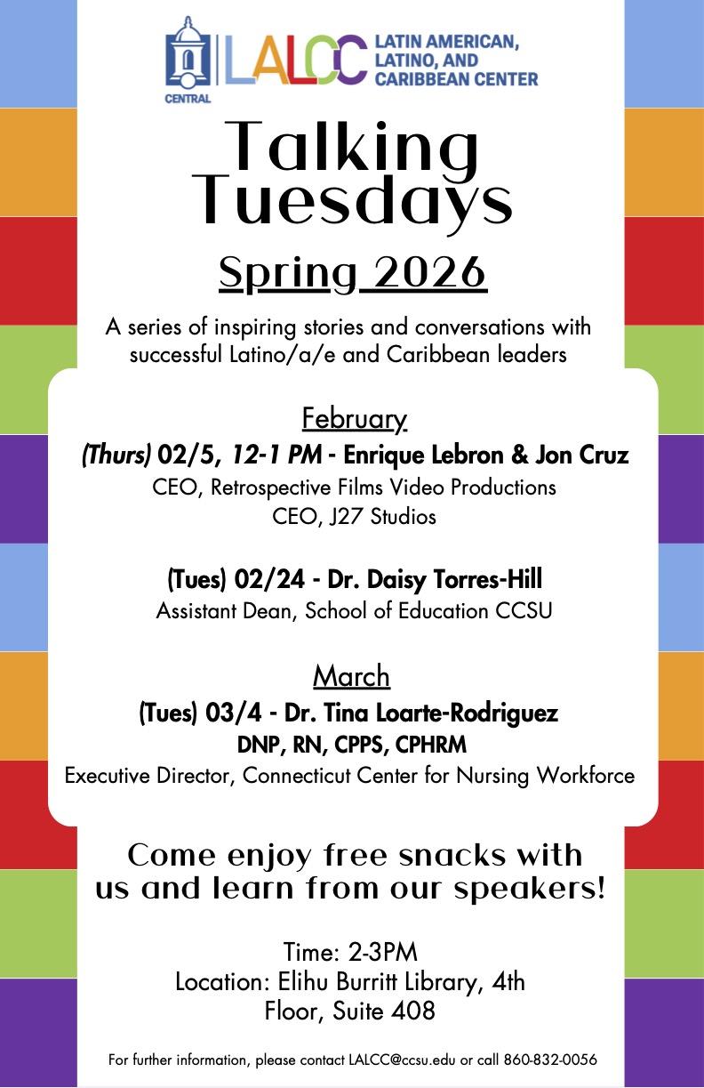 Talking Tuesday LALCC Event poster