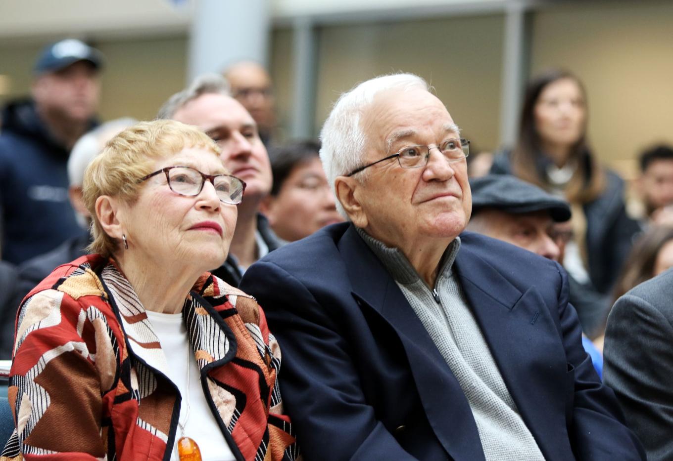 Dick and Nancy Judd attended the grand reopening of Willard DiLoreto Hall on Feb. 20, 2019, after extensive renovations.