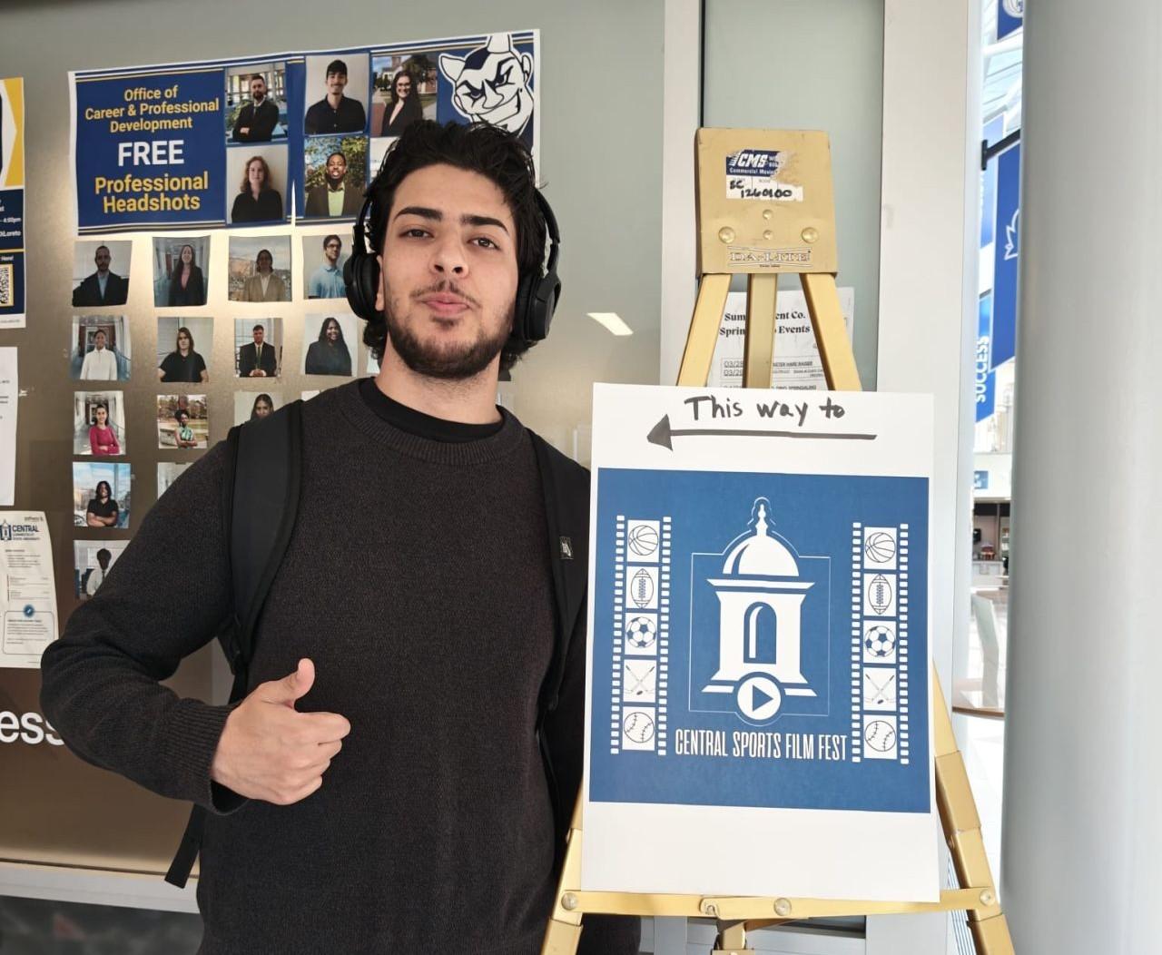 Butt, a Journalism student, worked on the Central Sports Film Fest during his year at Central. 
