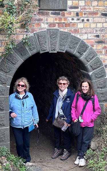 Small group under archway