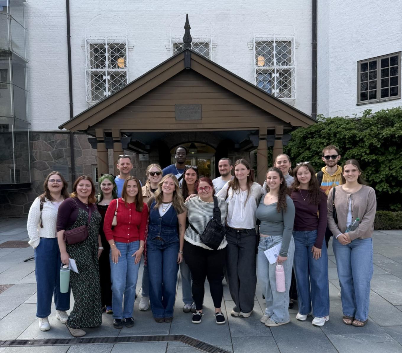 Central students are shown here in front of the Norwegian Center for Holocaust and Minority Studies.&nbsp;