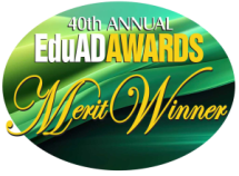 40th Edu-ad Merit logo
